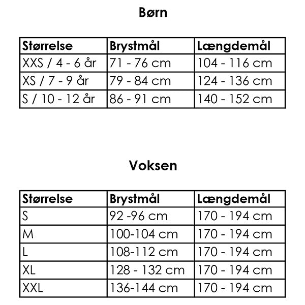 Måleskema til refleksveste til voksne og børn. Design selv din egen sikkerhedsvest 